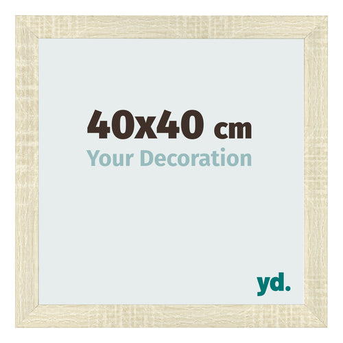 Cadre Photo 40x40cm Chene Sonoma MDF Pisa De Face Mesure | Yourdecoration.fr