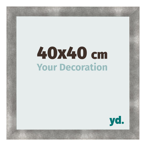 Cadre Photo 40x40cm Metal Vintage MDF Pisa De Face Mesure | Yourdecoration.fr