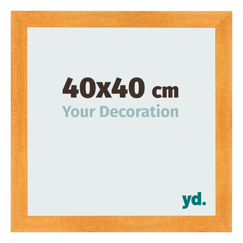 Cadre Photo 40x40cm Orange MDF Pisa De Face Mesure | Yourdecoration.fr