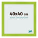 Cadre Photo 40x40cm Vert MDF Pisa De Face Mesure | Yourdecoration.fr