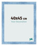 Cadre Photo 40x45cm Bleu Brillant Patine MDF Pisa De Face Mesure | Yourdecoration.fr