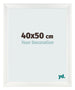 Cadre Photo 40x50cm Blanc Vintage MDF Pisa De Face Mesure | Yourdecoration.fr