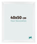 Cadre Photo 40x50cm Blanc Vintage MDF Pisa De Face Mesure | Yourdecoration.fr