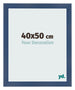 Cadre Photo 40x50cm Bleu Fonce Patine MDF Pisa De Face Mesure | Yourdecoration.fr