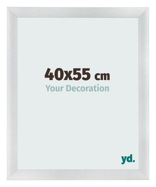 Cadre Photo 40x55cm Argent Noir Patine MDF Pisa De Face Mesure | Yourdecoration.fr