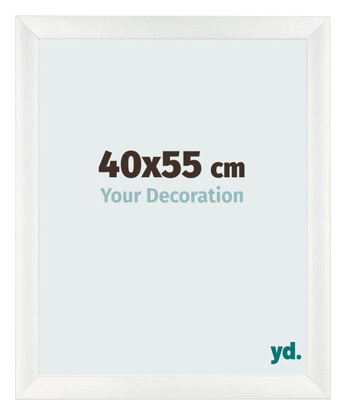 Cadre Photo 40x55cm Blanc Vintage MDF Pisa De Face Mesure | Yourdecoration.fr