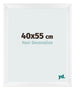 Cadre Photo 40x55cm Blanc Vintage MDF Pisa De Face Mesure | Yourdecoration.fr