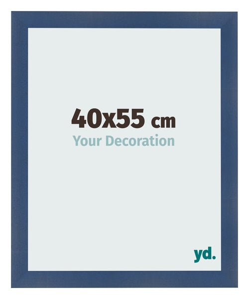 Cadre Photo 40x55cm Bleu Fonce Patine MDF Pisa De Face Mesure | Yourdecoration.fr