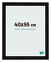 Cadre Photo 40x55cm Noir Argent Poli MDF Pisa De Face Mesure | Yourdecoration.fr
