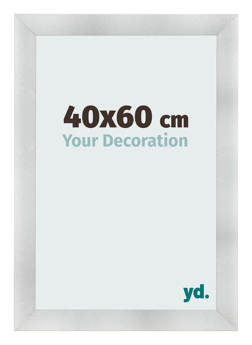 Cadre Photo 40x60cm Aluminium Brosse MDF Pisa De Face Mesure | Yourdecoration.fr