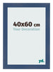Cadre Photo 40x60cm Bleu Fonce Patine MDF Pisa De Face Mesure | Yourdecoration.fr