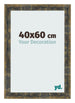 Cadre Photo 40x60cm Bleu Or Melange MDF Pisa De Face Mesure | Yourdecoration.fr
