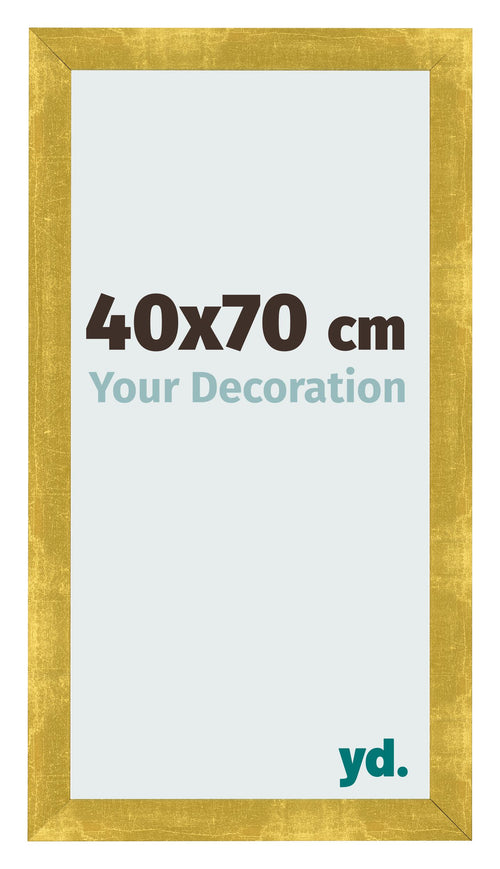 Cadre Photo 40x70cm Or Vintage MDF Pisa De Face Mesure | Yourdecoration.fr