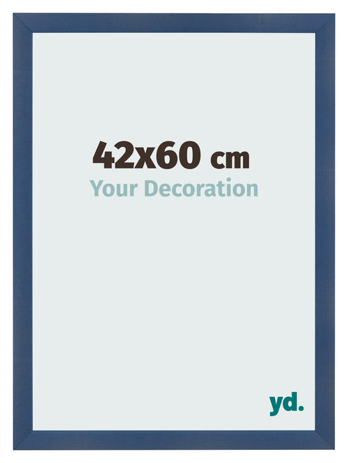 Cadre Photo 42x60cm Bleu Fonce Patine MDF Pisa De Face Mesure | Yourdecoration.fr