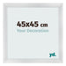 Cadre Photo 45x45cm Argent Noir Patine MDF Pisa De Face Mesure | Yourdecoration.fr