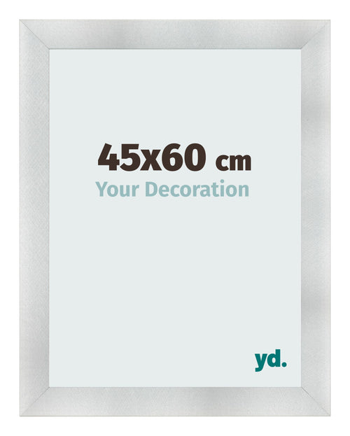 Cadre Photo 45x60cm Aluminium Brosse MDF Pisa De Face Mesure | Yourdecoration.fr