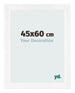 Cadre Photo 45x60cm Blanc Vintage MDF Pisa De Face Mesure | Yourdecoration.fr