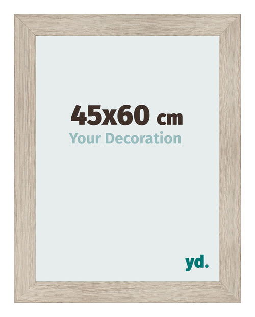 Cadre Photo 45x60cm Chene Rustique MDF Pisa De Face Mesure | Yourdecoration.fr
