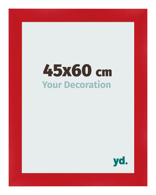 Cadre Photo 45x60cm Rouge MDF Pisa De Face Mesure | Yourdecoration.fr