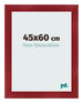 Cadre Photo 45x60cm Vin Rouge Patine MDF Pisa De Face Mesure | Yourdecoration.fr