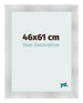 Cadre Photo 46x61cm Aluminium Brosse MDF Pisa De Face Mesure | Yourdecoration.fr