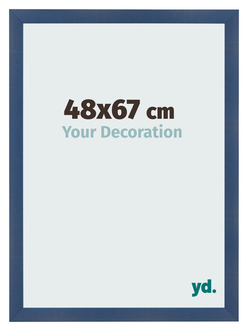 Cadre Photo 48x67cm Bleu Fonce Patine MDF Pisa De Face Mesure | Yourdecoration.fr