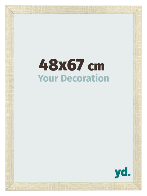 Cadre Photo 48x67cm Chene Sonoma MDF Pisa De Face Mesure | Yourdecoration.fr