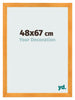 Cadre Photo 48x67cm Orange MDF Pisa De Face Mesure | Yourdecoration.fr