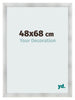 Cadre Photo 48x68cm Aluminium Brosse MDF Pisa De Face Mesure | Yourdecoration.fr