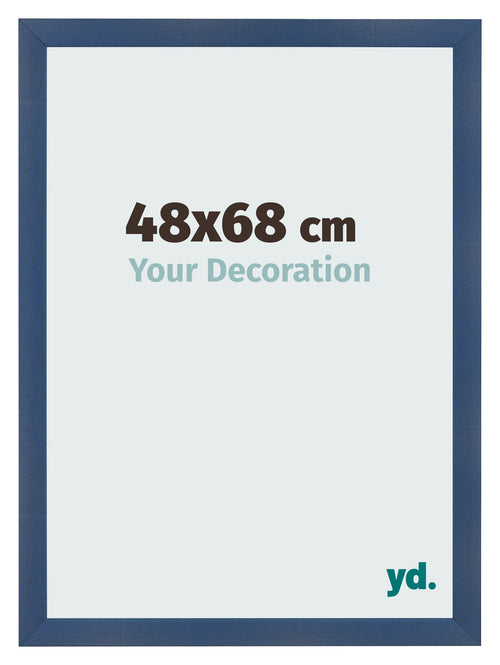 Cadre Photo 48x68cm Bleu Fonce Patine MDF Pisa De Face Mesure | Yourdecoration.fr