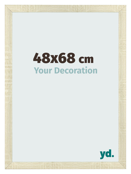 Cadre Photo 48x68cm Chene Sonoma MDF Pisa De Face Mesure | Yourdecoration.fr