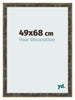 Cadre Photo 49x68cm Bleu Or Melange MDF Pisa De Face Mesure | Yourdecoration.fr
