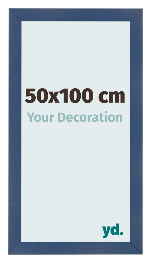 Cadre Photo 50x100cm Bleu Fonce Patine MDF Pisa De Face Mesure | Yourdecoration.fr