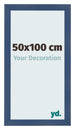 Cadre Photo 50x100cm Bleu Fonce Patine MDF Pisa De Face Mesure | Yourdecoration.fr
