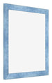 Cadre Photo 50x50cm Bleu Brillant Patine MDF Pisa De Face Oblique | Yourdecoration.fr