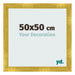 Cadre Photo 50x50cm Or Vintage MDF Pisa De Face Mesure | Yourdecoration.fr