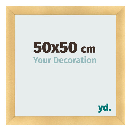 Cadre Photo 50x50cm Or Vintage MDF Pisa De Face Mesure | Yourdecoration.fr