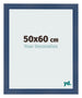 Cadre Photo 50x60cm Bleu Fonce Patine MDF Pisa De Face Mesure | Yourdecoration.fr