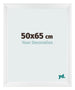 Cadre Photo 50x65cm Blanc Vintage MDF Pisa De Face Mesure | Yourdecoration.fr
