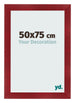 Cadre Photo 50x75cm Vin Rouge Patine MDF Pisa De Face Mesure | Yourdecoration.fr