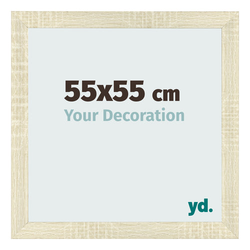 Cadre Photo 55x55cm Chene Sonoma MDF Pisa De Face Mesure | Yourdecoration.fr