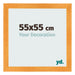 Cadre Photo 55x55cm Orange MDF Pisa De Face Mesure | Yourdecoration.fr