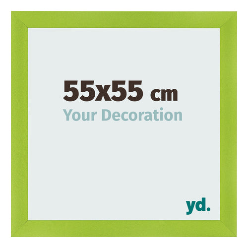 Cadre Photo 55x55cm Vert MDF Pisa De Face Mesure | Yourdecoration.fr