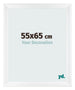 Cadre Photo 55x65cm Blanc Vintage MDF Pisa De Face Mesure | Yourdecoration.fr
