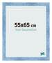Cadre Photo 55x65cm Bleu Brillant Patine MDF Pisa De Face Mesure | Yourdecoration.fr