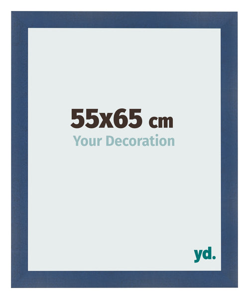 Cadre Photo 55x65cm Bleu Fonce Patine MDF Pisa De Face Mesure | Yourdecoration.fr