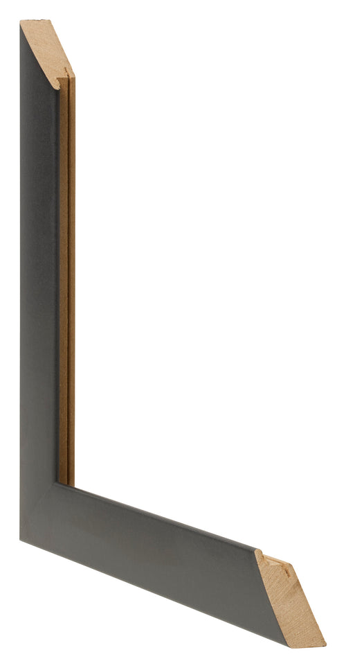 Cadre Photo 55x65cm Noir Argent Poli MDF Pisa Detail Intersection | Yourdecoration.fr