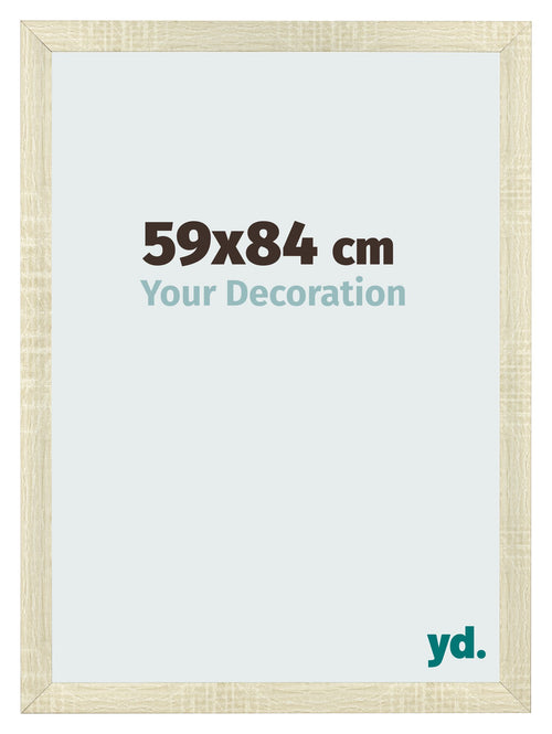 Cadre Photo 59x84cm Chene Sonoma MDF Pisa De Face Mesure | Yourdecoration.fr