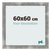 Cadre Photo 60x60cm Metal Vintage MDF Pisa De Face Mesure | Yourdecoration.fr