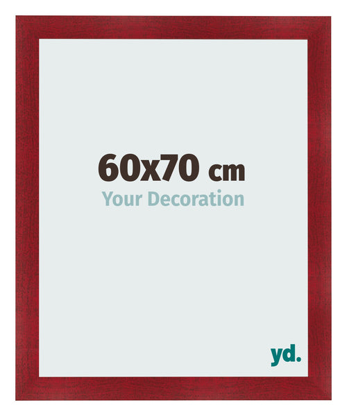 Cadre Photo 60x70cm Vin Rouge Patine MDF Pisa De Face Mesure | Yourdecoration.fr